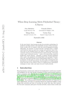 When Deep Learning Meets Polyhedral Theory: A Survey