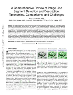 A Comprehensive Review of Image Line Segment Detection and Description:
  Taxonomies, Comparisons, and Challenges