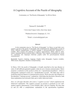 A Cognitive Account of the Puzzle of Ideography