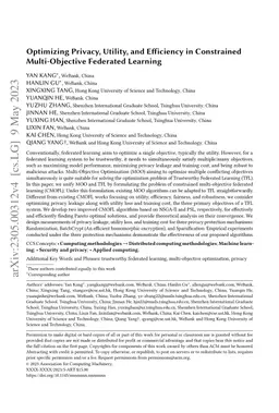 Optimizing Privacy, Utility and Efficiency in Constrained
  Multi-Objective Federated Learning