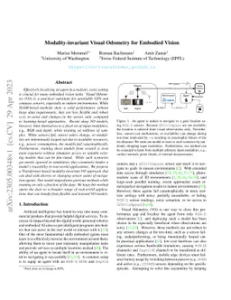 Modality-invariant Visual Odometry for Embodied Vision