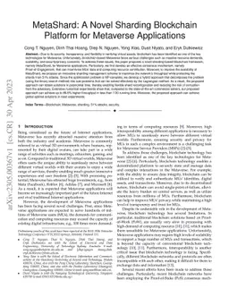 MetaShard: A Novel Sharding Blockchain Platform for Metaverse
  Applications