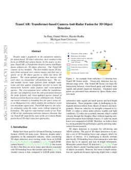 TransCAR: Transformer-based Camera-And-Radar Fusion for 3D Object
  Detection