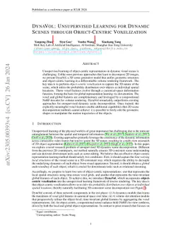 DynaVol: Unsupervised Learning for Dynamic Scenes through Object-Centric
  Voxelization