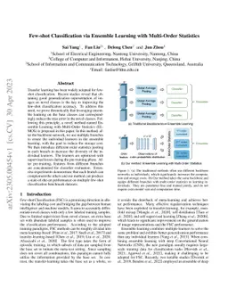 Few-shot Classification via Ensemble Learning with Multi-Order
  Statistics