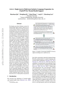 SMILE: Single-turn to Multi-turn Inclusive Language Expansion via
  ChatGPT for Mental Health Support
