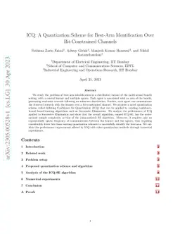 ICQ: A Quantization Scheme for Best-Arm Identification Over
  Bit-Constrained Channels