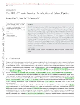 The ART of Transfer Learning: An Adaptive and Robust Pipeline