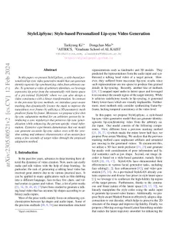 StyleLipSync: Style-based Personalized Lip-sync Video Generation