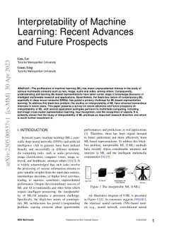 Interpretability of Machine Learning: Recent Advances and Future
  Prospects