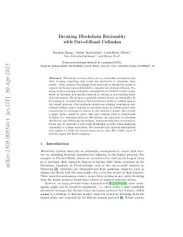 Breaking Blockchain Rationality with Out-of-Band Collusion