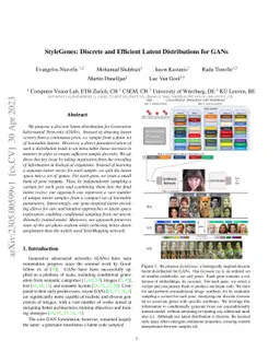StyleGenes: Discrete and Efficient Latent Distributions for GANs