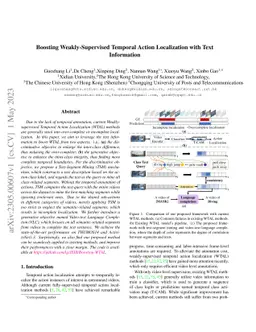 Boosting Weakly-Supervised Temporal Action Localization with Text
  Information