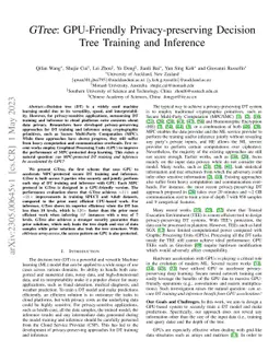 GTree: GPU-Friendly Privacy-preserving Decision Tree Training and Inference