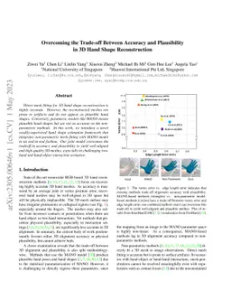 Overcoming the Trade-off Between Accuracy and Plausibility in 3D Hand
  Shape Reconstruction