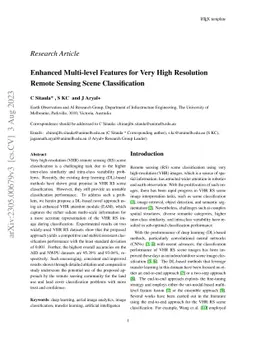 Enhanced Multi-level Features for Very High Resolution Remote Sensing
  Scene Classification