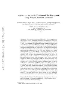 slytHErin: An Agile Framework for Encrypted Deep Neural Network
  Inference