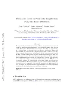 Predictions Based on Pixel Data: Insights from PDEs and Finite
  Differences