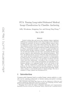 FCA: Taming Long-tailed Federated Medical Image Classification by
  Classifier Anchoring