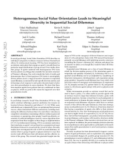 Heterogeneous Social Value Orientation Leads to Meaningful Diversity in
  Sequential Social Dilemmas