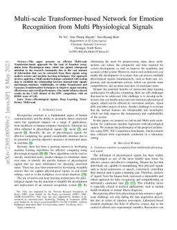 Multi-scale Transformer-based Network for Emotion Recognition from Multi
  Physiological Signals