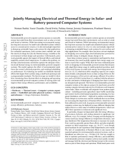 Jointly Managing Electrical and Thermal Energy in Solar- and
  Battery-powered Computer Systems