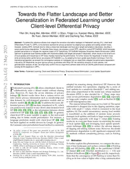 Towards the Flatter Landscape and Better Generalization in Federated
  Learning under Client-level Differential Privacy