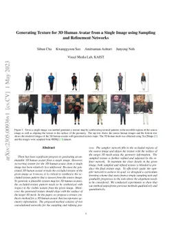Generating Texture for 3D Human Avatar from a Single Image using
  Sampling and Refinement Networks