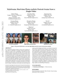 StyleAvatar: Real-time Photo-realistic Portrait Avatar from a Single
  Video