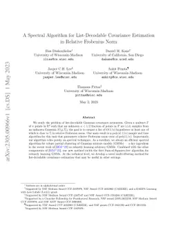 A Spectral Algorithm for List-Decodable Covariance Estimation in
  Relative Frobenius Norm