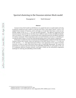 Spectral clustering in the Gaussian mixture block model