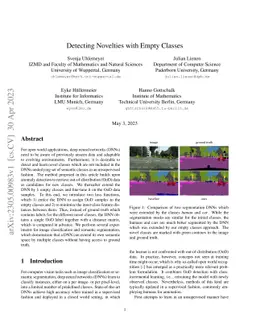 Detecting Novelties with Empty Classes