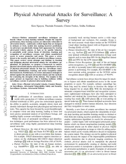 Physical Adversarial Attacks for Surveillance: A Survey