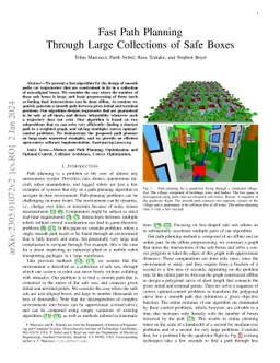 Fast Path Planning Through Large Collections of Safe Boxes