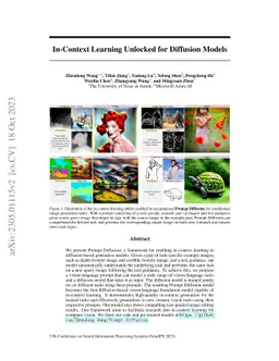 In-Context Learning Unlocked for Diffusion Models