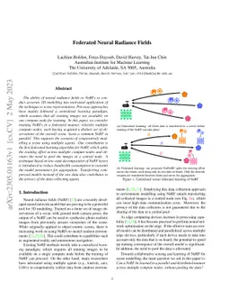 Federated Neural Radiance Fields