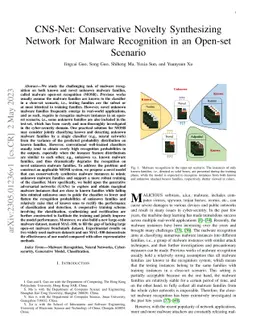 CNS-Net: Conservative Novelty Synthesizing Network for Malware
  Recognition in an Open-set Scenario