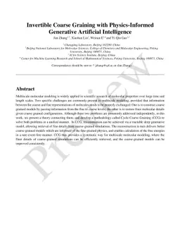 Machine-Learned Invertible Coarse Graining for Multiscale Molecular
  Modeling