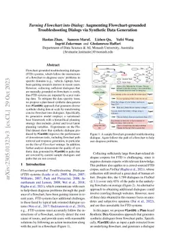 Turning Flowchart into Dialog: Augmenting Flowchart-grounded
  Troubleshooting Dialogs via Synthetic Data Generation
