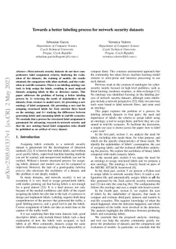 Towards a better labeling process for network security datasets