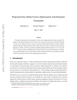 Projection-Free Online Convex Optimization with Stochastic Constraints
