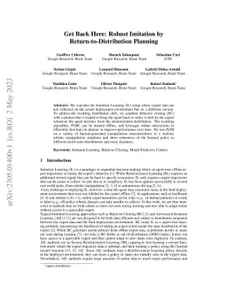 Get Back Here: Robust Imitation by Return-to-Distribution Planning