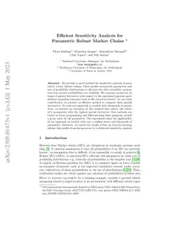 Efficient Sensitivity Analysis for Parametric Robust Markov Chains