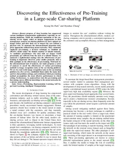 Discovering the Effectiveness of Pre-Training in a Large-scale
  Car-sharing Platform