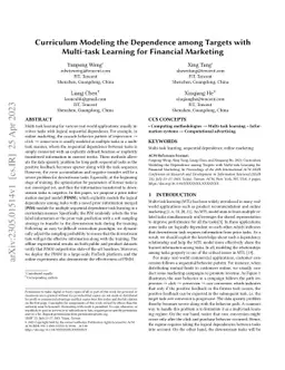 Curriculum Modeling the Dependence among Targets with Multi-task
  Learning for Financial Marketing