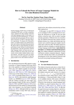 How to Unleash the Power of Large Language Models for Few-shot Relation
  Extraction?