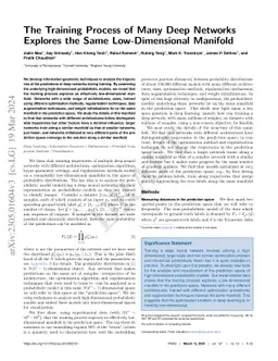 The Training Process of Many Deep Networks Explores the Same
  Low-Dimensional Manifold