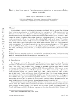 Basic syntax from speech: Spontaneous concatenation in unsupervised deep
  neural networks