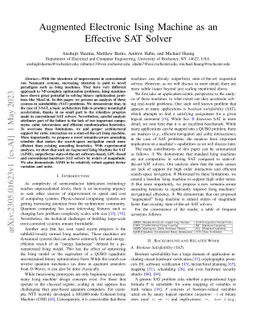 Augmented Electronic Ising Machine as an Effective SAT Solver