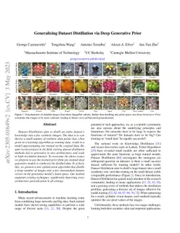 Generalizing Dataset Distillation via Deep Generative Prior